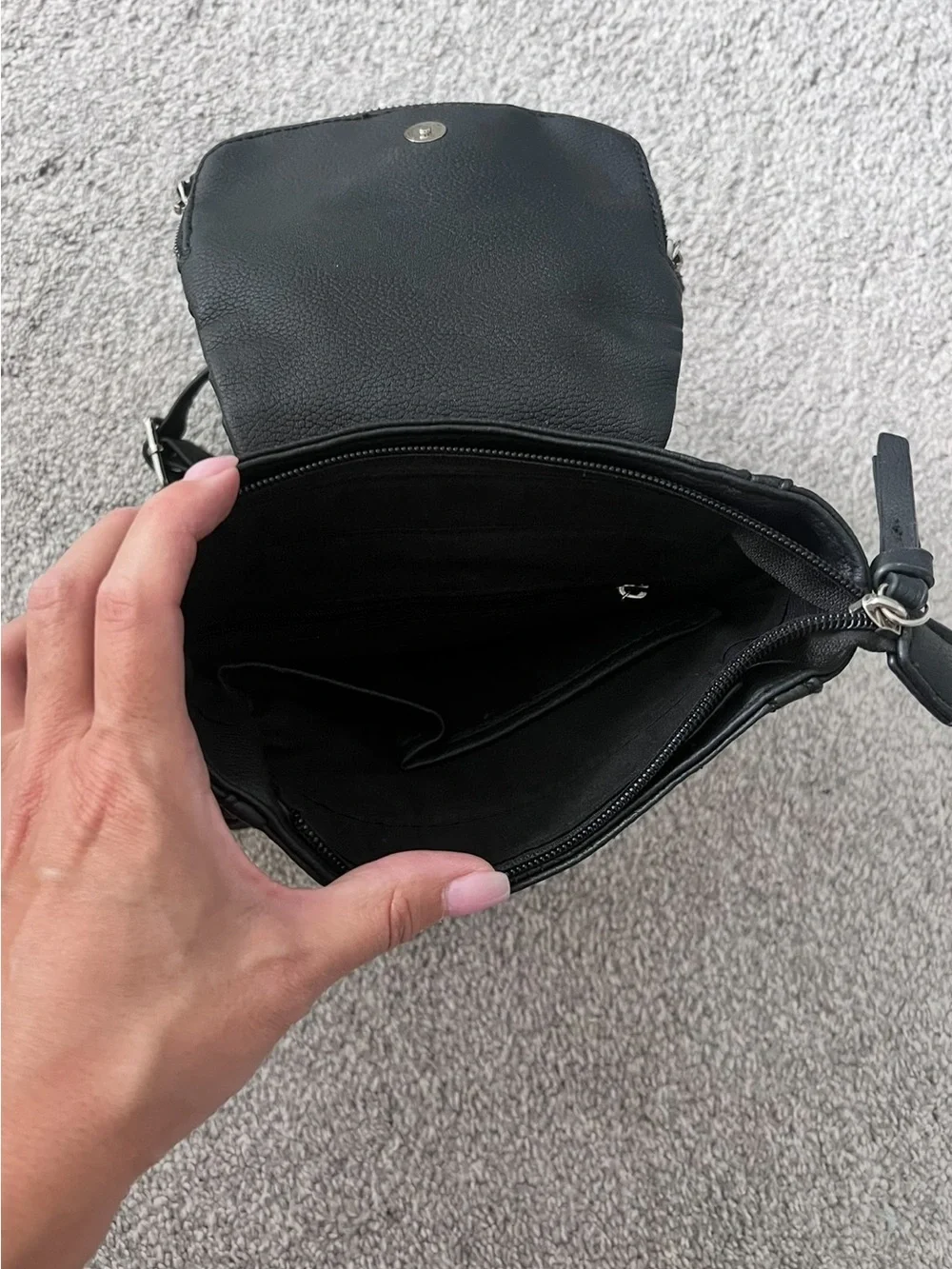 Classic Black Mini Backpack Handbag - Sleek Everyday Bag